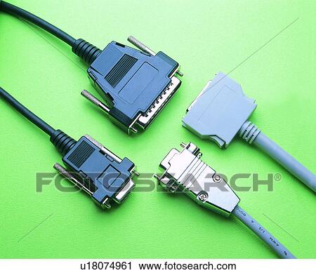 Stock Image - objects, cables, connectors. Fotosearch