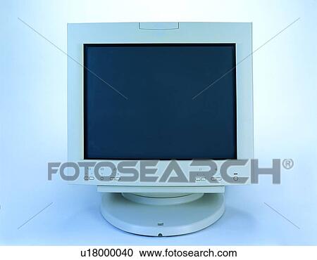 Stock Image - screen, output, computer, monitor, object, CRT. Fotosearch