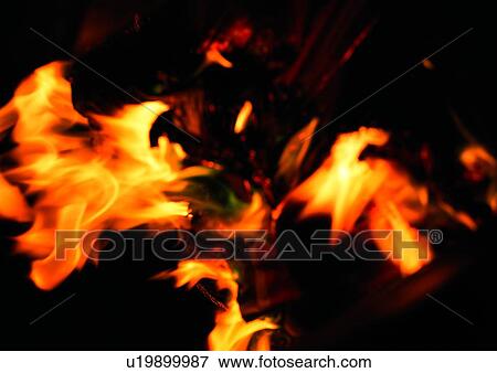 Stock Photo - light, abstract, background, fire. Fotosearch
