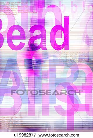 Stock Photo - Close-up of alphabets superimposed on a striped pattern. Fotosearch
