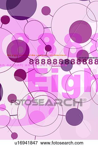 Stock Photo - Close-up of circles superimposed on a purple background. Fotosearch