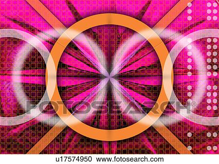 Stock Image - Rings superimposed on a pink background. Fotosearch