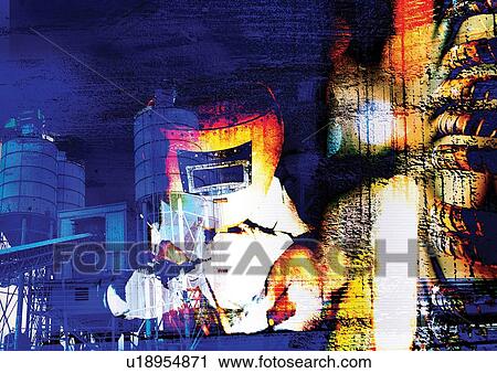 Stock Image - creation, welder, form, graphics, imagery, artistic. Fotosearch