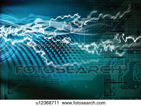 Stock Image - light, illusionary, streaks, arrangement, background, representation. Fotosearch