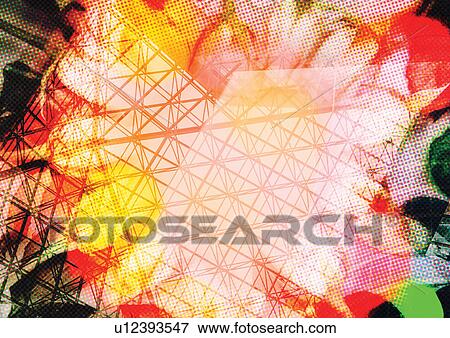 Stock Photo - red, design, grid, pattern, artistic, superimposed, creativity. Fotosearch