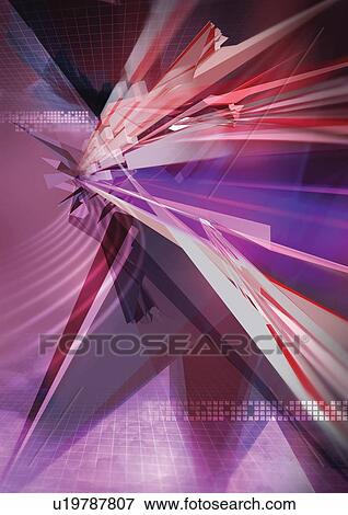 Stock Photo - superimposed, arrangement, purple, art. Fotosearch