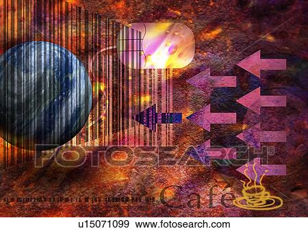 Stock Photo - Arrows superimposed on a background of a computer mouse. Fotosearch