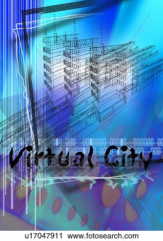 Stock Image - Close-up of text superimposed on a blue background. Fotosearch
