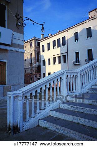 building, Europe, blue sky, fence, European, steps View Large Photo Image Stock Photo - building, Europe, blue sky, fence, European, steps. Fotosearch