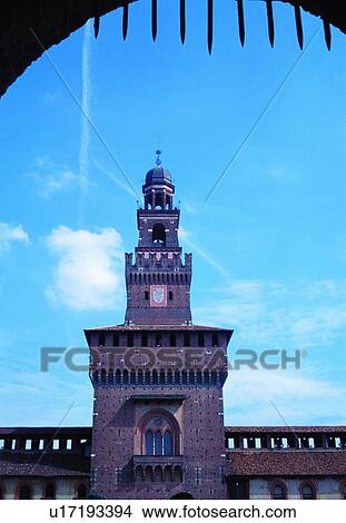 Picture - building, Europe, tourist attraction, classic, blue sky, day. Fotosearch