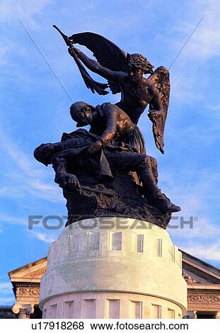 Stock Photo - Europe, sculpture, classic, art, cloud, sky, architecture. Fotosearch