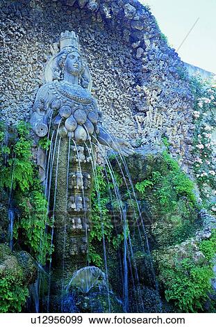 Stock Photo - fountain, European, tourist attraction, building, Europe, architecture. Fotosearch