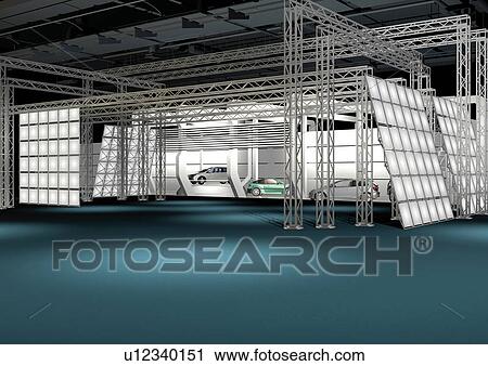 Graphic representation of a car showroom View Large Photo Image Stock Image - Graphic representation of a car showroom. Fotosearch