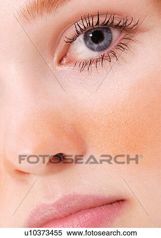 Stock Photography - Female nose and eye. Fotosearch