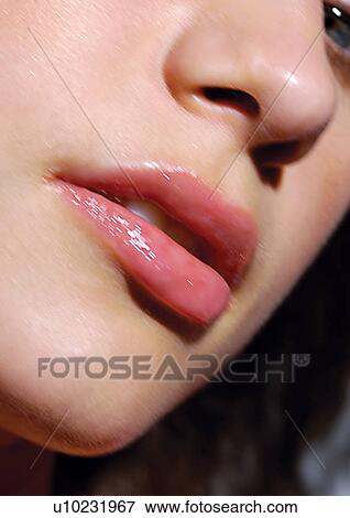 Stock Photo - Human Chin, Part Of, Young Woman. Fotosearch