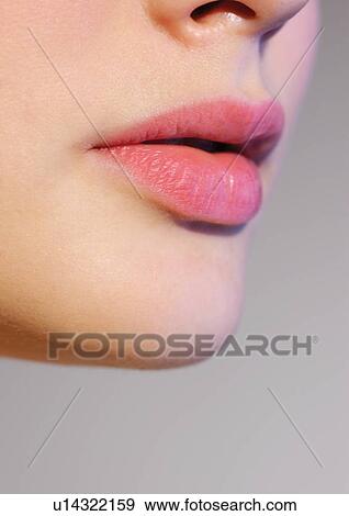 Soft pink lips View Large Photo Image Stock Photo - Soft pink lips. Fotosearch