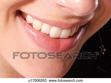 Up close to an open mouth smile View Large Photo Image Stock Image - Up close to an open mouth smile. Fotosearch