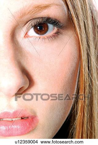 Picture - Young Adult, Young Woman, One Young Woman Only, One Person, Human Face, Detail. Fotosearch