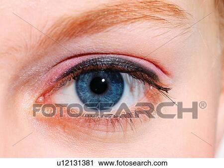 Stock Image - Young Adult, Young Woman, One Young Woman Only, One Person, Human Face, Detail. Fotosearch
