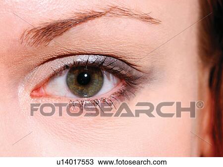 Stock Image - Young Adult, Young Woman, One Young Woman Only, One Person, Human Face, Detail. Fotosearch