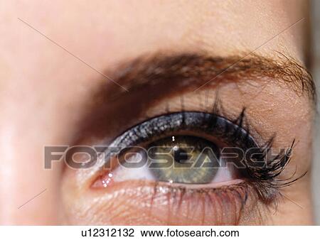 Young Woman, Looking Up, Eyelash, Scrutiny, Extreme Close-Up View Large Photo Image Stock Image - Young Woman, Looking Up, Eyelash, Scrutiny, Extreme Close-Up. Fotosearch
