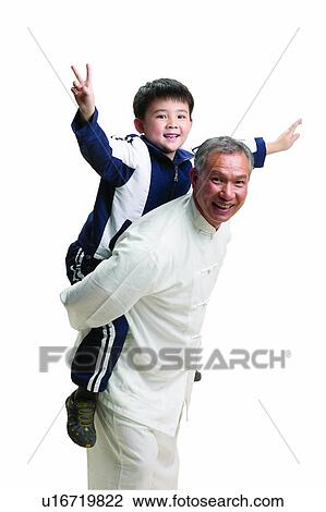 Stock Image - Arms Raised, Boys, Black Hair, Asian Ethnicity, 6-7 Years. Fotosearch
