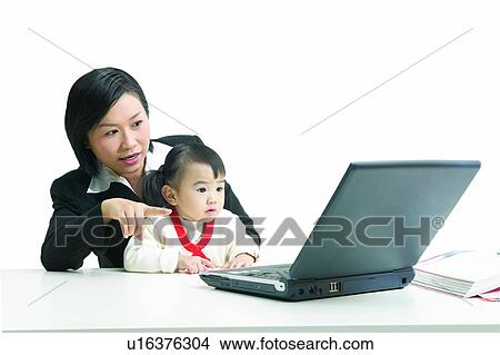 Picture - Casual Clothing, Asian Ethnicity, Businesswoman, Business Suit, Black Hair, 2-3 Years. Fotosearch
