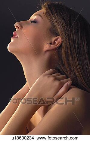 Picture - Body Care, Solitude, Individuality, Content, Close-Up, One Person. Fotosearch