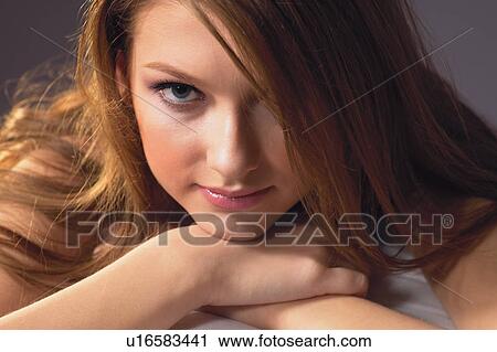 Stock Image - Brown Hair, Close-Up. Fotosearch