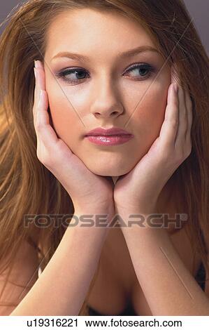 Stock Image - Brown Hair, Close-Up. Fotosearch