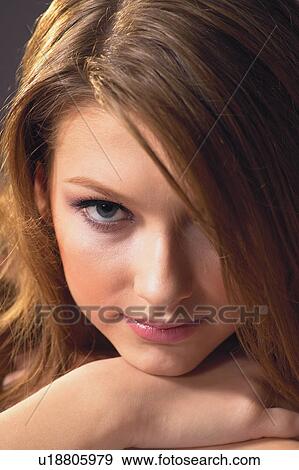 Stock Photo - Brown Hair, Close-Up. Fotosearch