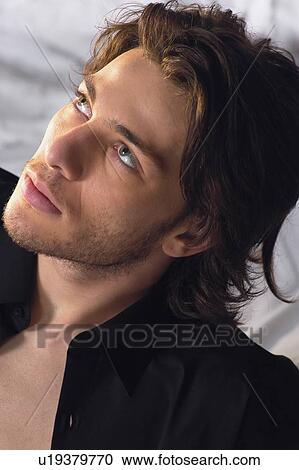 Stock Image - Head And Shoulders, One Person, Content. Fotosearch