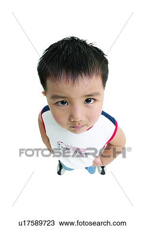 Stock Image - Asian Ethnicity, Child, Casual Clothing, Black Hair, 3-4 Years. Fotosearch