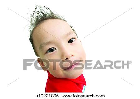 Stock Photograph - Casual Clothing, Head And Shoulders, Human Face, Innocence, Clipping Path. Fotosearch