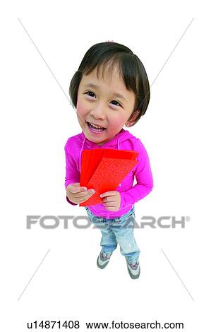 Stock Photo - Child, Asian Ethnicity, Casual Clothing, Brown Hair, Bangs, 3-4 Years. Fotosearch