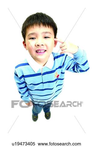 Stock Photography - Clipping Path, Asian Ethnicity, Child, Casual Clothing, Black Hair, 3-4 Years. Fotosearch