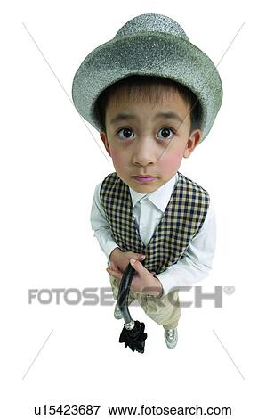 Stock Photo - Standing, One Boy Only, Focus Children, 3-4 Years. Fotosearch