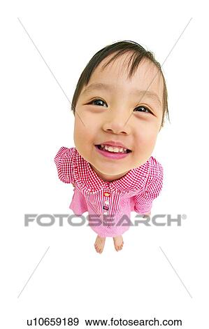 White Background, Child, One Person, Looking At Camera, Happiness View Large Photo Image Stock Photo - White Background, Child, One Person, Looking At Camera, Happiness. Fotosearch