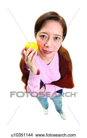 Picture - Brown Hair, Close-Up, Clipping Path, Casual Clothing, Asian Ethnicity. Fotosearch