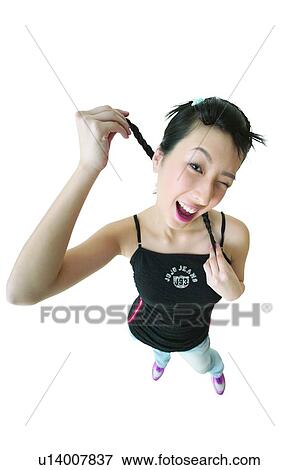 Casual Clothing, Asian Ethnicity, Braids, Black Hair, Beautiful, Cheerful, 18-19 Years View Large Photo Image Stock Photo - Casual Clothing, Asian Ethnicity, Braids, Black Hair, Beautiful, Cheerful, 18-19 Years. Fotosearch