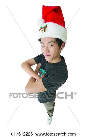 Stock Photograph - Clipping Path, Adolescence, Casual Clothing, Asian Ethnicity, Arms Crossed, 16-17 Years. Fotosearch