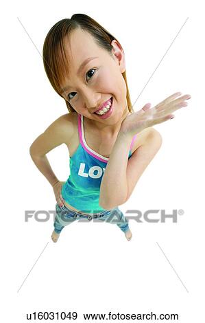 Stock Photo - Clipping Path, Asian Ethnicity, Cheerful, Casual Clothing, Brown Hair, 18-19 Years. Fotosearch