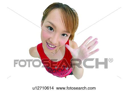 Clipping Path, Beautiful, Cheerful, Casual Clothing, Brown Hair, Asian Ethnicity View Large Photo Image Picture - Clipping Path, Beautiful, Cheerful, Casual Clothing, Brown Hair, Asian Ethnicity. Fotosearch