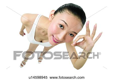 Close-Up, Black Hair, Clipping Path, Circle, Cheerful, Asian Ethnicity View Large Photo Image Stock Photography - Close-Up, Black Hair, Clipping Path, Circle, Cheerful, Asian Ethnicity. Fotosearch