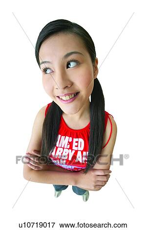 Stock Photo - Focus Faces, Arms Crossed, Cheerful, Cut Out, Joy. Fotosearch