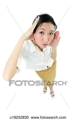 Stock Image - One Person, Stiletto, Human Face, Skirt. Fotosearch