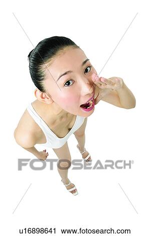 Stock Image - Young Adult, Asian Ethnicity, Focus Faces, Standing. Fotosearch