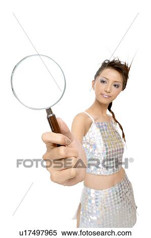 Three-Quarter Length, Costume, Asian Ethnicity, Magnifying Glass, Indoor, One Person, Posing View Large Photo Image Stock Photography - Three-Quarter Length, Costume, Asian Ethnicity, Magnifying Glass, Indoor, One Person, Posing. Fotosearch