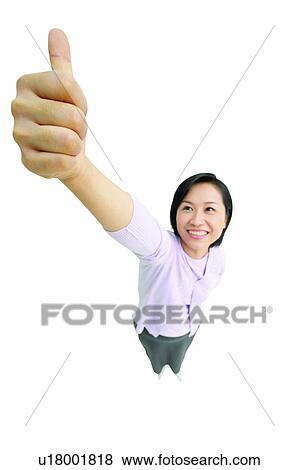 Stock Photo - Asian Ethnicity, Cheerful, Casual Clothing, Black Hair, Agreement. Fotosearch