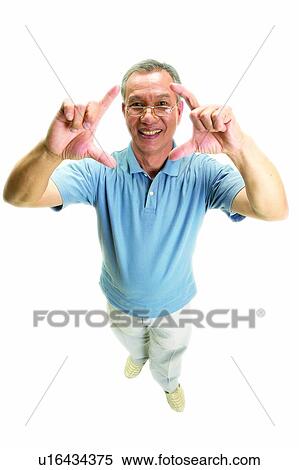 Stock Photography - Balding, Casual Clothing, Cheerful. Fotosearch